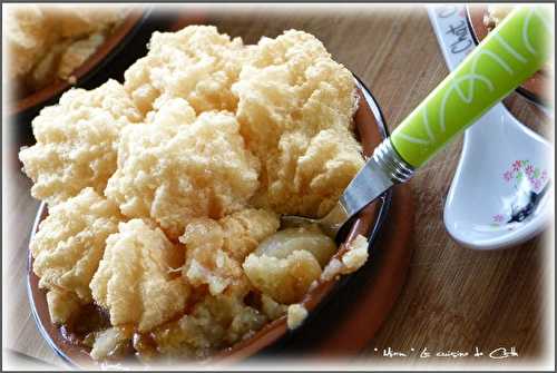 Crumbles de Poires à la confiture de Lait {Meringué}