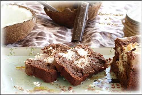 Fondant marbré à la noix de coco