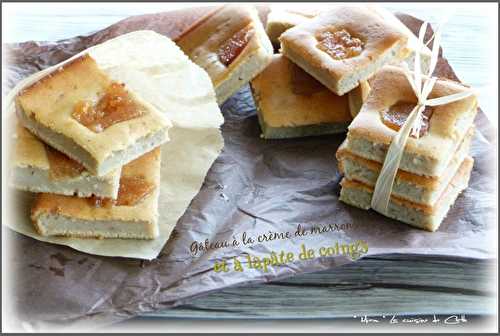 Gâteau à la crème de marrons et à la pâte de coings