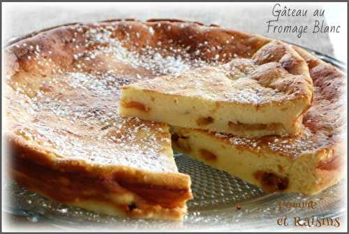 Gâteau au Fromage Blanc Pomme et Raisins caramélisés