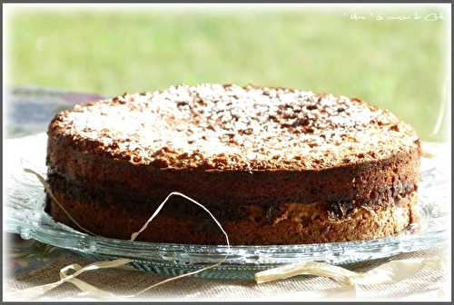 Gâteau caramel et noix de coco