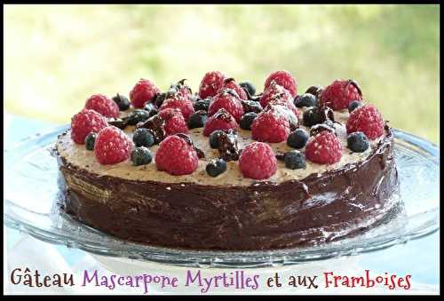 Gâteau mascarpone aux Myrtilles et aux Framboises #Journée de la Femme