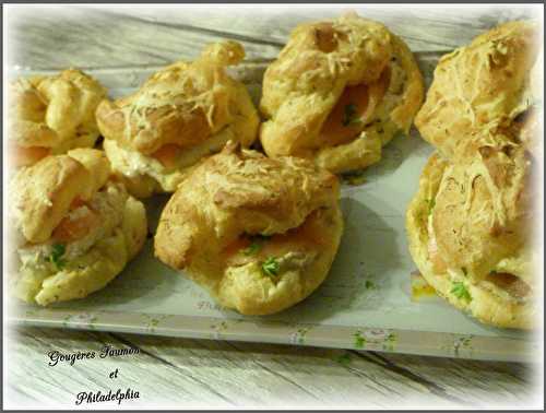 Gougères à l'Aneth garnies au Saumon et Philadelphia ...