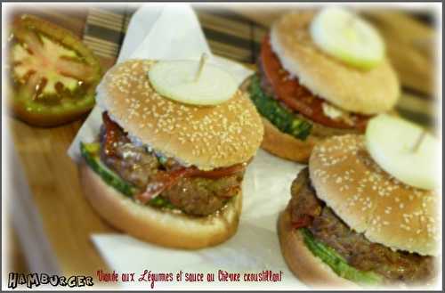 Hamburger Viandes aux Légumes et sauce Chèvre croustillant