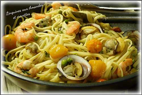 Linguines aux Amandes et aux Crevettes