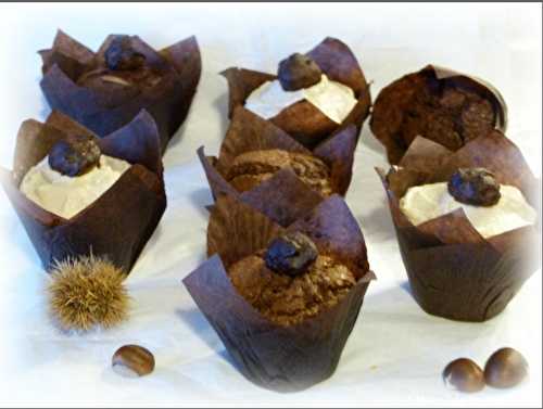 Muffins Chocolat cœur crémeux aux marrons