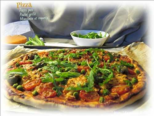  " Miam " Pizza au vert ( poulet et Mimolette ) -  "MIAM" La cuisine de Cath 
