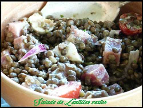  " Miam " Salade de Lentilles -  "MIAM" La cuisine de Cath 