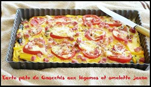 Tarte pâte de Gnocchis aux légumes & Omelette jaune