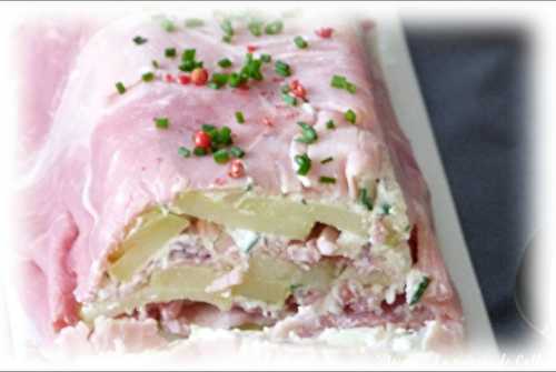 Terrine de jambon au chèvre et pommes de terre