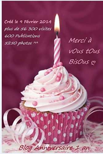 Happy Birthday 1 an " Miam La cuisine de Cath "