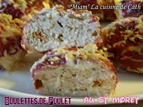 Boulettes de poulet au St Moret et petits légumes