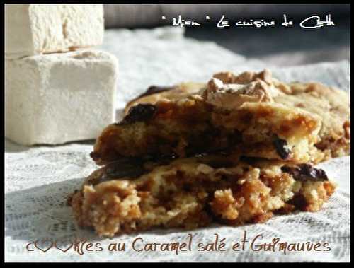  " Miam " cOOkies au Caramel salé et Guimauves caramels salés -  "MIAM" La cuisine de Cath 
