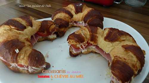 Croissants aux Jambon -Chèvre et Poivron...