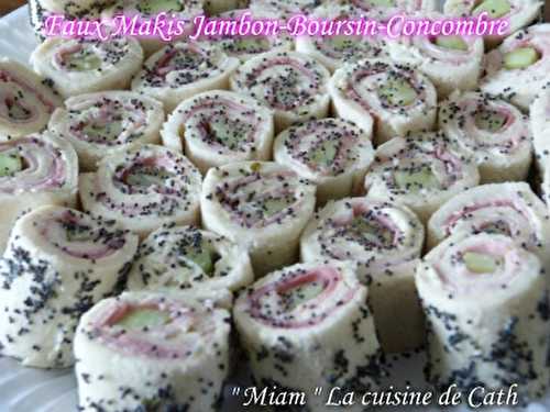 Faux Makis Jambon-Boursin-Concombre