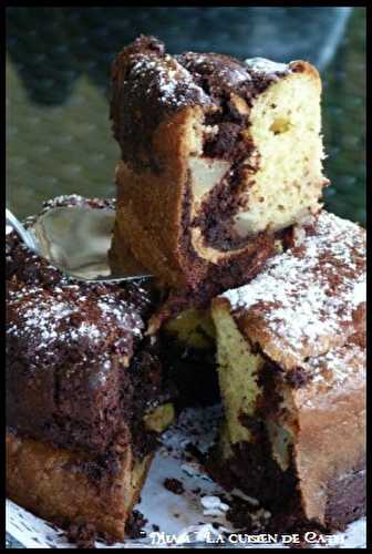 Gâteau Bi-Color à la Faisselle et aux Poires