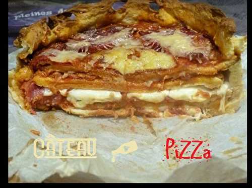 Gâteau PiZZa Mozzarella,Salami,Comté et ChoriZo