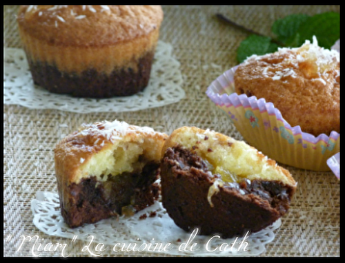 Gâteaux chocolat-Coco et confiture d'ananas