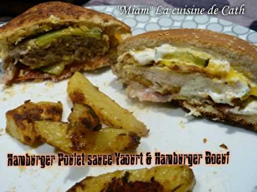   " MIAM " Hamburger poulet sauce yaourt et Hamburger Bœuf -  "MIAM" La cuisine de Cath 