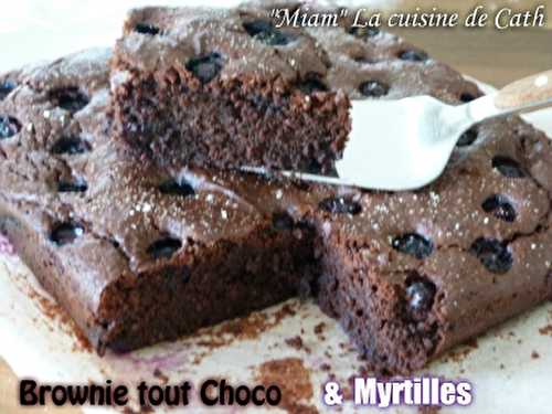 Le Brownie tout ChocOlat aux Myrtilles