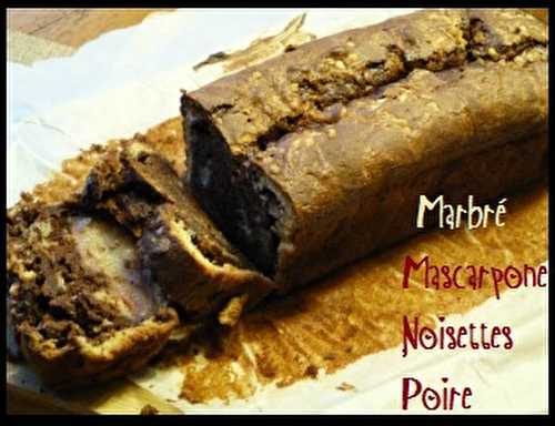 Marbré au Mascarpone Noisettes & Chocolat Poire