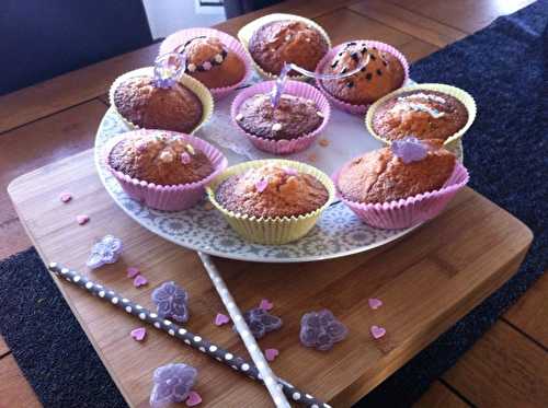 "MIAM " Muffins aux bonbons à la violettes et à la poudre de Biscuit de Reims ..