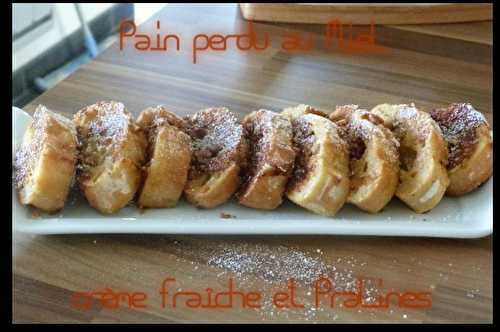 Pain perdu au miel et aux pralines ..