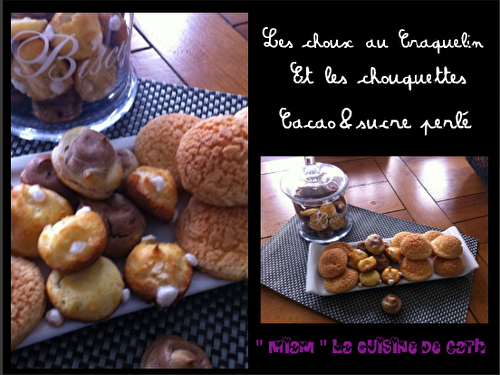 petits choux au craquelin et chouquettes