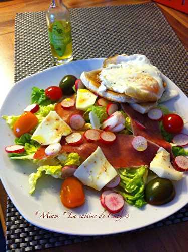 Salade composée radis croque œuf