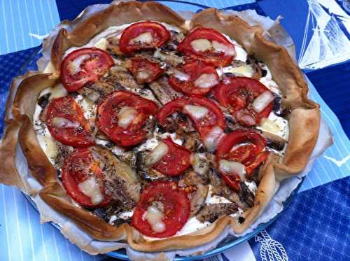 Tarte aux Sardines-Chèvre et Tomates