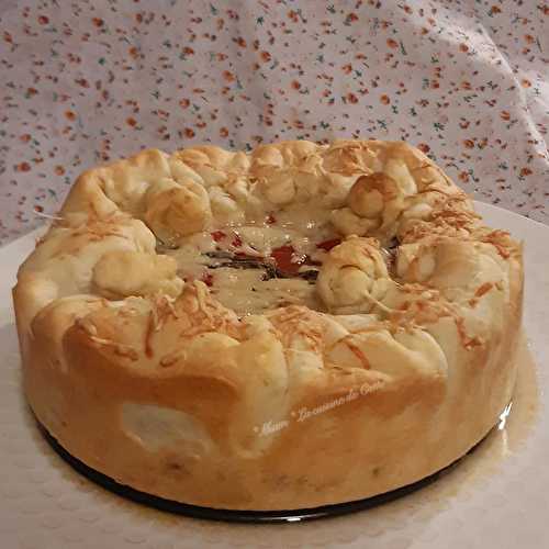 Tarte haute à la viande hachée et poivrons