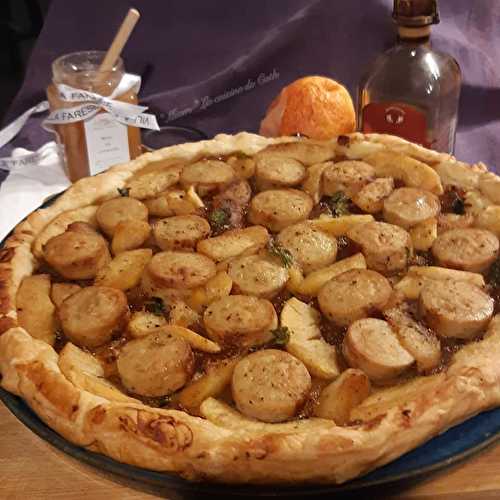 ღ " MIAM " Tarte fine aux boudin blanc au foie gras, compote d'oignons et pommes - ✿⊱ "MIAM" La cuisine de Cath ✿⊱