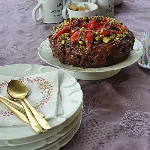 ღ  Fondant chocolat fraises et pistaches