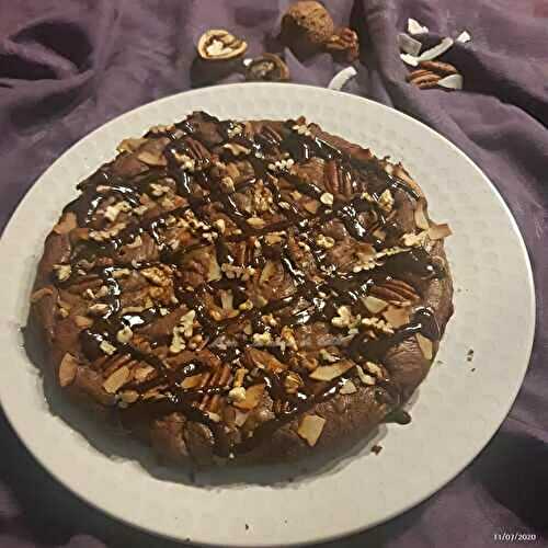 ღ " MIAM " Brownie gourmands au noix, noix de pecan et chips de coco