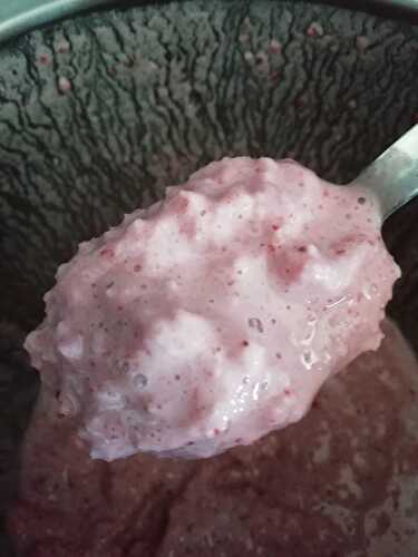 Granité lait d’amande fraise