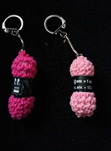 Porte-clef pelote au crochet