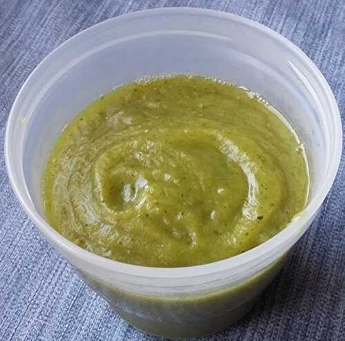 Purée courgettes patate douce colin