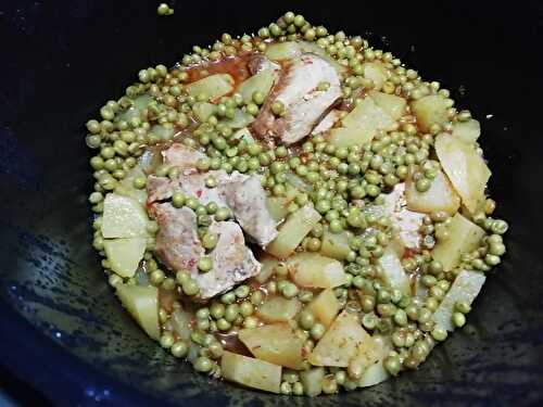 Sauté de dinde aux petits pois