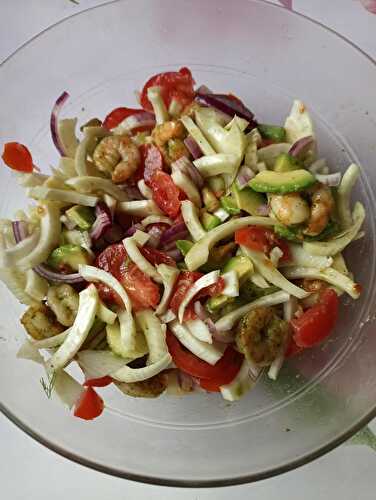 Salade de fenouil  crevettes