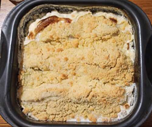 Crumble poireaux cabillaud