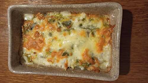 Gratin de cabillaud et poireaux