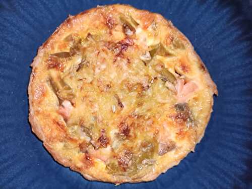 Quiche aux poireaux saumon