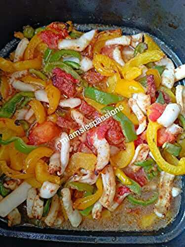 Calamars tomates poivrons