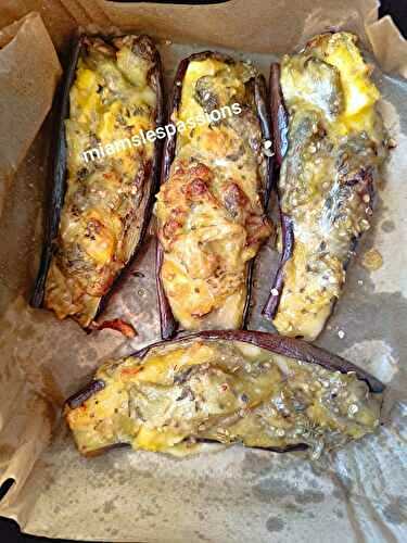 Aubergine farcie au chèvre