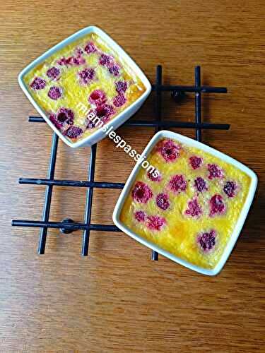Crème aux œufs aux framboises