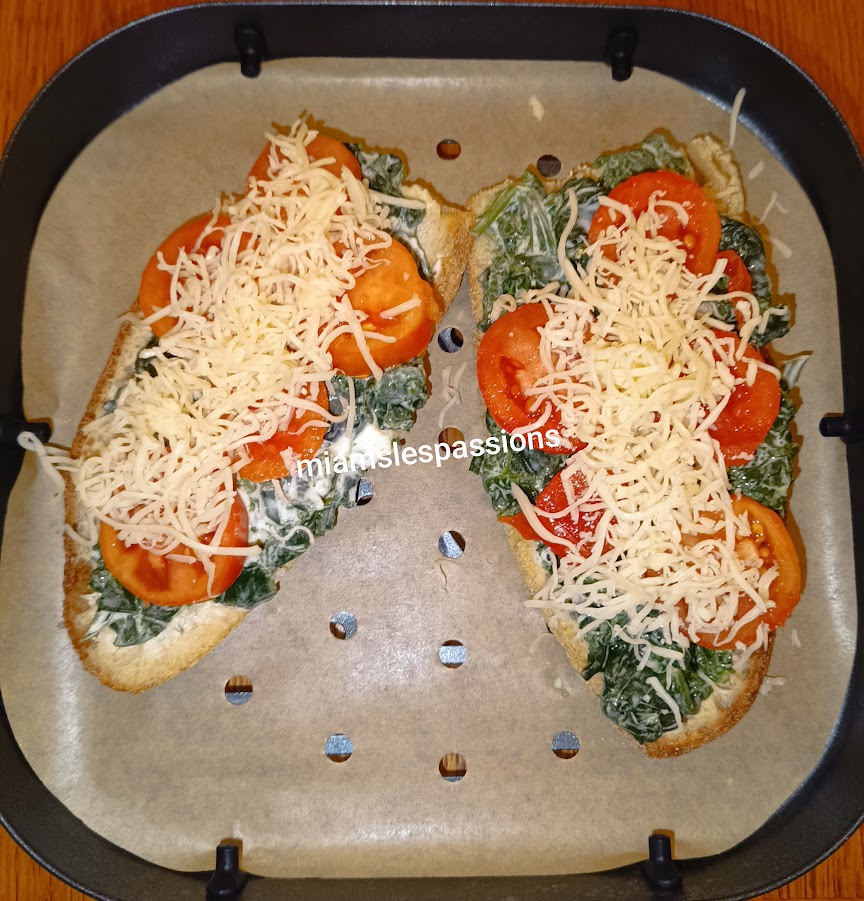 Tartine aux épinards