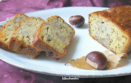 Cake aux châtaignes et au foie gras