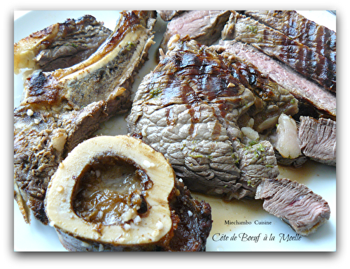 Côte de Bœuf à l' Os à Moelle et Fleur de Sel aux Herbes