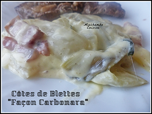 Côtes de blettes "façon carbonara"