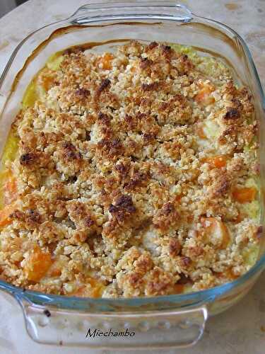 Crumble de carottes au curry